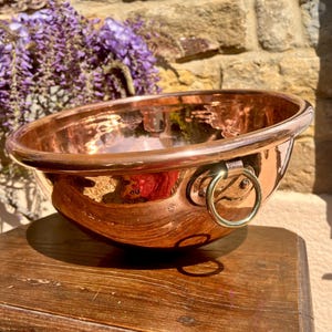 1800’s French Copper Mixing Bowl / French Patisserie / Made in France / Unique French Antique / Kitchen Ornament