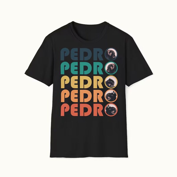 Pedro Pedro Pedro Retro Colorful T-Shirt - Y2K Inspired, TikTok Viral Tee, Unisex Fashionable Meme Apparel