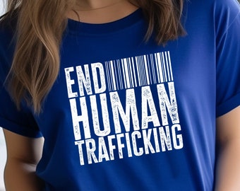 T-shirt Mettre fin à la traite des êtres humains, WearBlueDay, Protégez nos enfants, Haut Stop Trafficking, T-shirt des droits de l'homme, Halte à l'esclavage, Plaidoyer des survivants