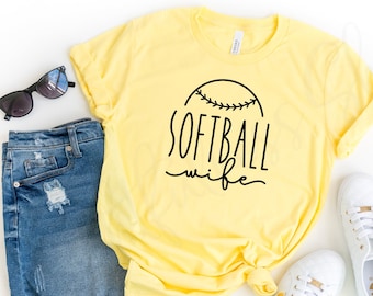 Softball Wife Shirt - Womens Softball Shirt - Sports Shirt - Sports Mom Shirt - Softball Mom Top - Mother&#39;s Day Gift - Ladies Sports Tee