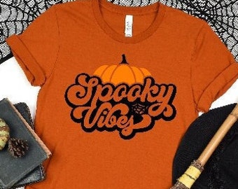 Spooky Vibes Shirt - Retro Halloween Shirt - Spooky Mama Shirt - Cute Halloween Shirt - Halloween Tee - Halloween Mom Shirt