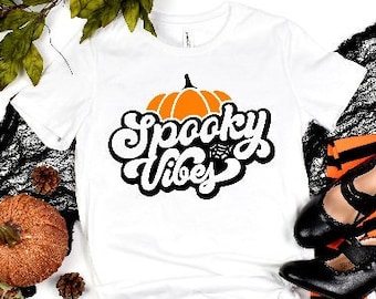 Retro Halloween Shirt - Spooky Mama Shirt - Spooky Vibes Shirt - Cute Halloween Shirt - Halloween Tee - Halloween Mom Shirt