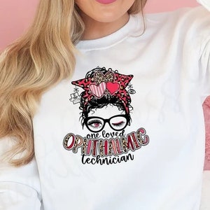 Ophthalmic Technician Valentine's Day Sweatshirt - One Loved Tech