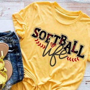 Softball Life Shirt - Womens Softball Shirt - Sports Shirt - Sports Mom Shirt - Softball Mom Top - School Sports Shirt - Ladies Sports Tee