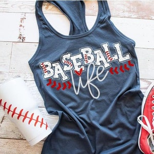 Baseball Life Tank Baseball Mom Shirt Sports Mom Tank Baseball Tank Top Sports Shirt Sports Mom Shirt School Sports Shirt image 1