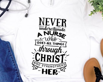 Nurse Graphic Tee - Christian Gift for RN