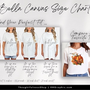 The image is a size chart for a collection of t-shirts, featuring different sizes and styles. The chart provides a visual guide for customers to find their perfect fit, comparing their size to the t-shirt designs.
