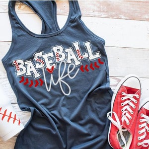 Baseball Life Tank Baseball Mom Shirt Sports Mom Tank Baseball Tank Top Sports Shirt Sports Mom Shirt School Sports Shirt image 8