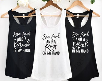 Beach Bridal Tanks - Bach Bash Shirt - Beach Bachelorette Tanks - Matching Bridal Party Shirts - Bridesmaid Tanks - Travel Bachelorette