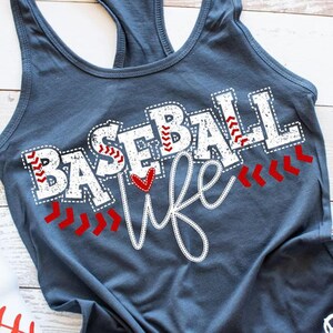 Baseball Life Tank Baseball Mom Shirt Sport Mom Tank Baseball Tank Top Sport Shirt Sport Mom Shirt School Sport Shirt afbeelding 2