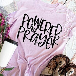 Powered By Prayer T-Shirt - Bella Canvas Christian Faith Shirt image 7