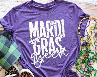 Mardi Gras Queen Outfit - Adult Mardi Gras Shirt - Louisiana Tee - Womens Graphic Tee - NOLA Shirt - Fat Tuesday Shirt - New Orleans Tee