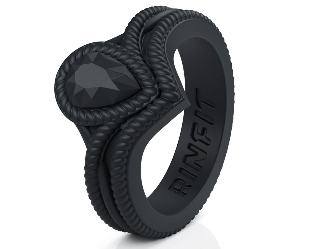 Rinfit Silicone Rings for Women - Female Wedding Rubber Bands - Soft ...
