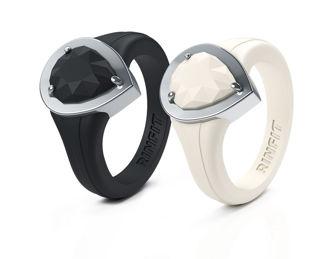 Silicone Wedding Rings for Women - Rubber Band Replacement - New Metal ...