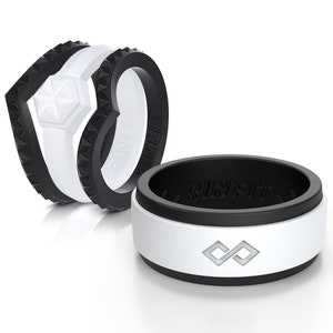 Rinfit Matching Silicone Rings for Couples - Silicone Wedding Bands ...