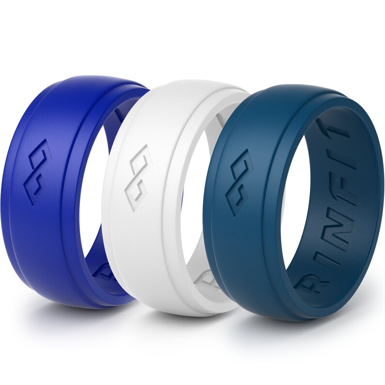 Silicone Wedding Ring for Men 3 Rings Pack Designed Safe Etsy
