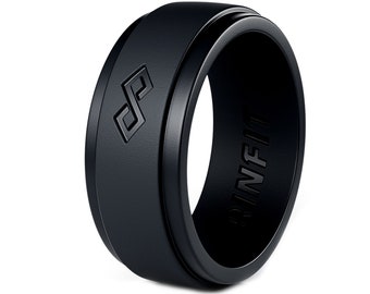 Rinfit Silicone Wedding Ring for Men Affordable, Comfortable, Soft Rubber  Wedding Bands Replacement Infinity Collection