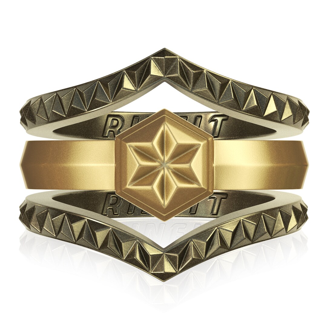 Designed Silicone Wedding Ring for Women. Set of Thin and Etsy