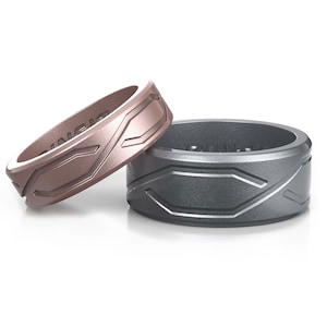 Rinfit Matching Silicone Rings for Couples - Silicone Wedding Bands - Rubber Rings Sets for Him and Her - 4Love Collection