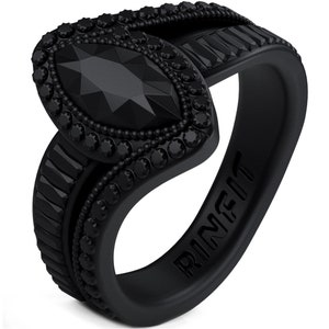 Rinfit Silicone Rings for Women - Female Wedding Rubber Bands - Soft and Comfortable Ring Replacement - Diamond Marquise Collection