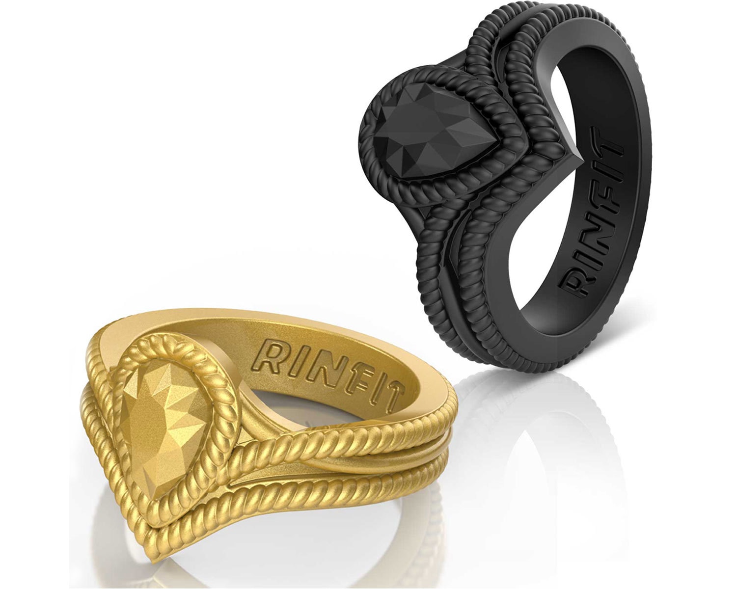 Ridge Silicone Rings Uk 2-Pack Silicone Rings Wedding Bands For