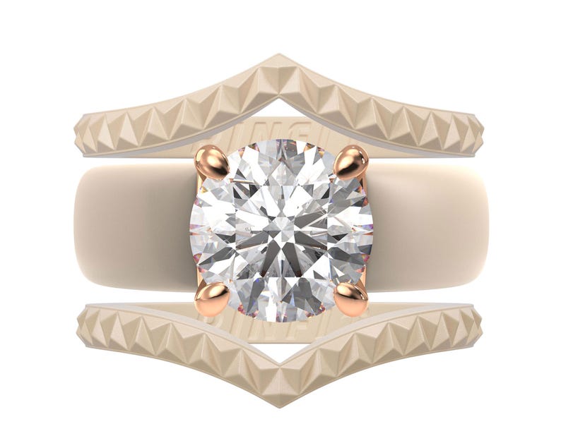 polygon ring | gokstone Images High Quality Grahic Silicone Rings Stackable Set – 7mm Round Solitaire CZ | Glowstone ...
