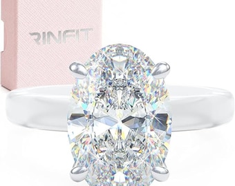 Rinfit Frosted Clear Thin Silicone Ring with Oval cut CZ | Patented Design