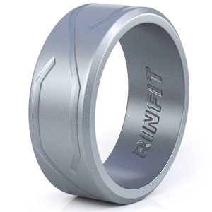 Rinfit Silicone Wedding Ring for Men - Affordable, Comfortable, Soft Rubber Wedding Bands Replacement - 4Love Collection