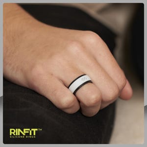 Rinfit Matching Silicone Rings for Couples - Silicone Wedding Bands ...