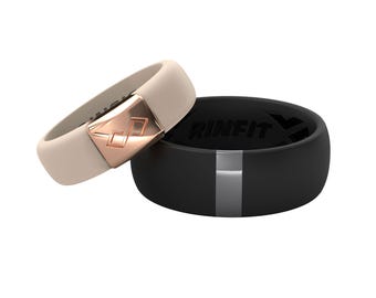 Rinfit Matching Silicone Rings for Couple - Silicone Wedding Bands - Rubber Rings Set for Him and Her - MetalBar & MetalInfinity Collection