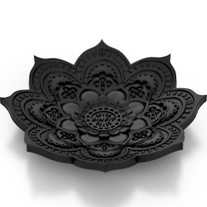 Rinfit Mandala Silicone Ring Dish - Trinket Silicone Jewelry Dish - Tray for Rings, Earrings or Necklaces