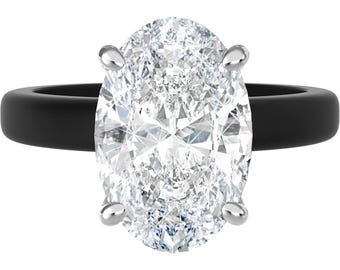 Rinfit Thin Silicone Ring for Women - Oval Cut CZ | Patented Design