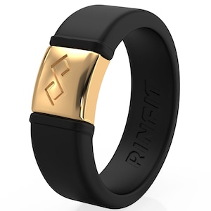 Rinfit Silicone Rings for Men. Male Wedding Bands. Affordable and Comfortable Rubber Wedding Bands Replacement. Metal Infinity Collection