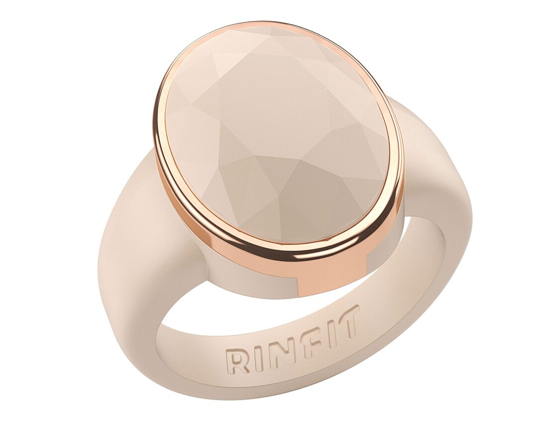 NEW! Silicone Wedding Rings for Women - Oversized Diamond Oval With ...