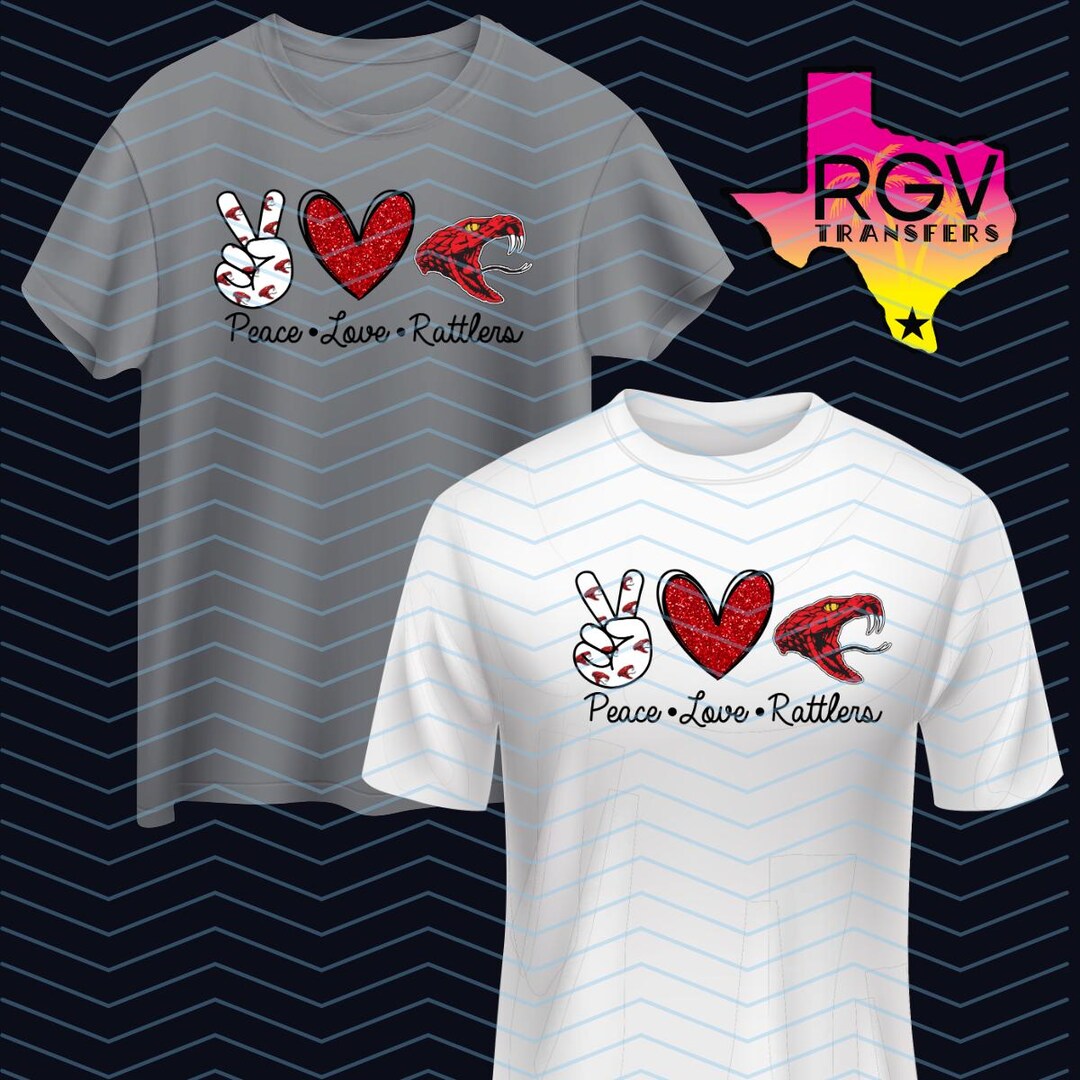 Peace Love Rattlers, Rattlers PNG, Rattler Pride PNG - Etsy