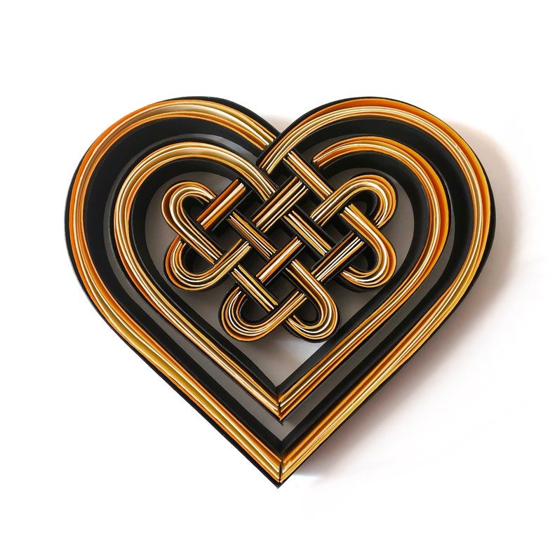 Celtic Heart Decor, Quilling Heart, Anniversary Gift, Handmade ...
