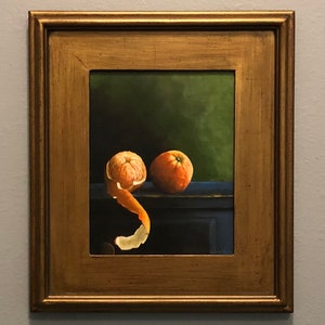 Clementine Still Life Painting / Framed Fine Art Giclee Print / Framed Still Life Painting / Art for Kitchen / Food Lovers Gift
