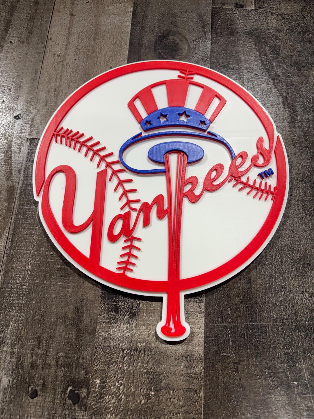3D Printed New York Yankees Sign | Man Cave Sign - Etsy UK