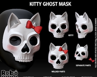 Kitty Ghost - Cat Mask Cosplay - STL model 3D print file