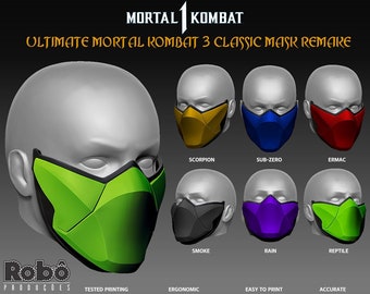 Mortal Kombat 1 - Ultimate MK3 Classic Ninja Mask Cosplay - 3D Model STL Files