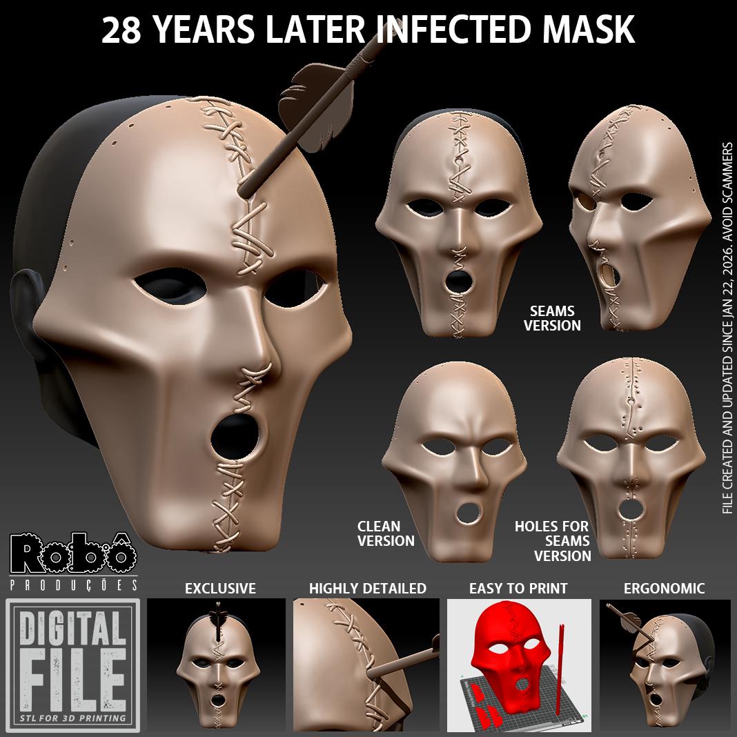 28 Years Later Mask - Tribal Infected Bone Temple Halloween Cosplay ...