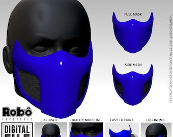 Sub-Zero Injustice Classic Mask - Cosplay - MK - 3D Model STL Files