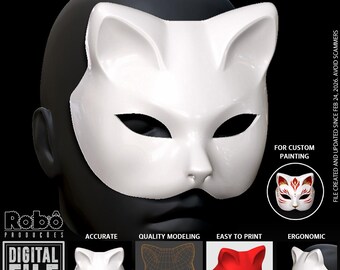 Kitsune Classic Mask – Traditional Japanese Fox Mask – Cosplay