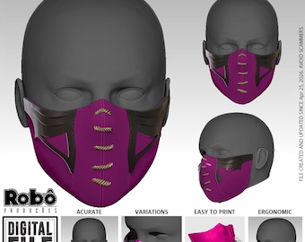 Mortal Kombat X Mileena Mask Cosplay - MKX- 3D Model STL Files