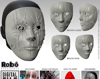 Joey Jordison Rusted Mask V1 - Tribute - STL model 3D print file