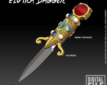 Elvira Cosplay Dagger - STL model 3D print file