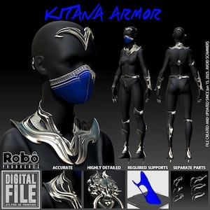 Mortal Kombat 1 Kitana Armor Cosplay - MK1 - Model 3D Pliki STL
