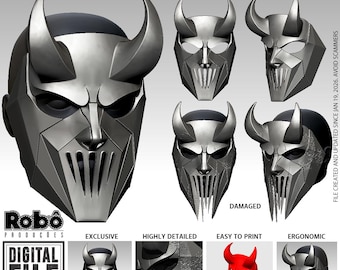 Mick Thomson Horns Mask - Slipknot Tribute - STL model 3D print file