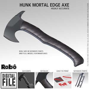 Hacha Mortal Edge de Hunk – Accesorio para cosplay de Resident Evil (Archivo digital)