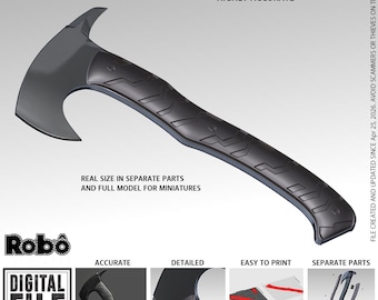 Hunk Mortal Edge Axe – Resident Evil Cosplay Prop (Digital File)